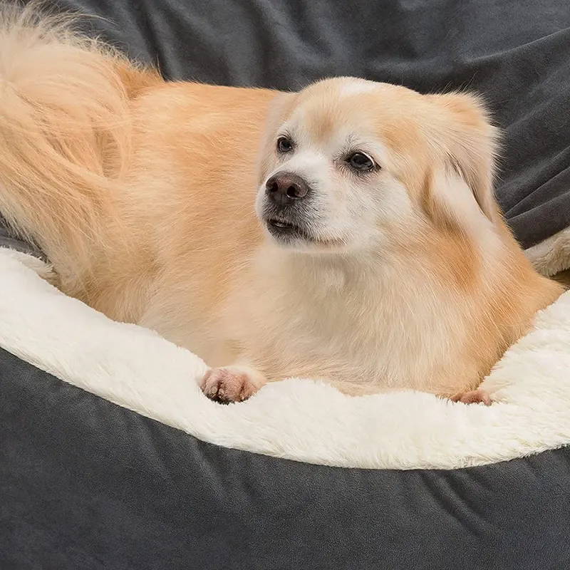 Corduroy Pyramid-Shaped Pet Bed